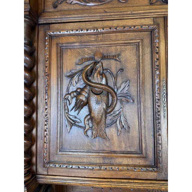 Renaissance Style Hunting Lodge Sideboard in Oak, 1850s For Sale - Image 5 of 14