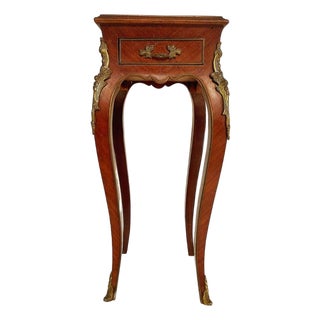 French Classic Louis XV Style Marquetry Nightstands With Drawer, 1910 For Sale