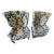 Pair of Barclay Butera "Avery" Wing Chairs in Blue Damask For Sale
