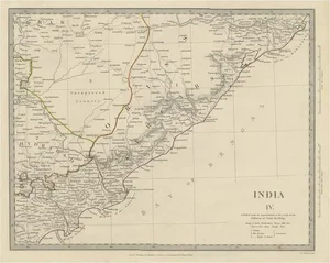 Antique Map of Eastern India, 1832
