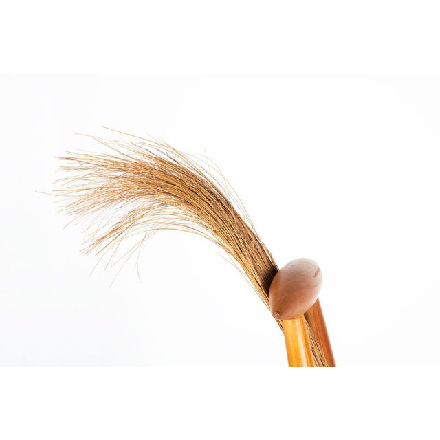 Wood Elm and Rattan Chair, France, 1980s For Sale - Image 7 of 13