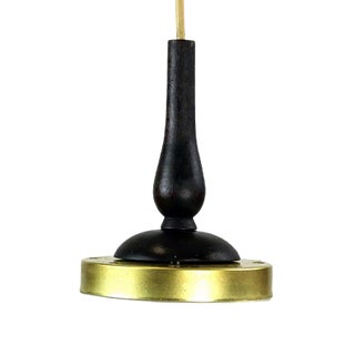 Mid-Century Ceiling Light with Two Opaline Lights, 1960s For Sale