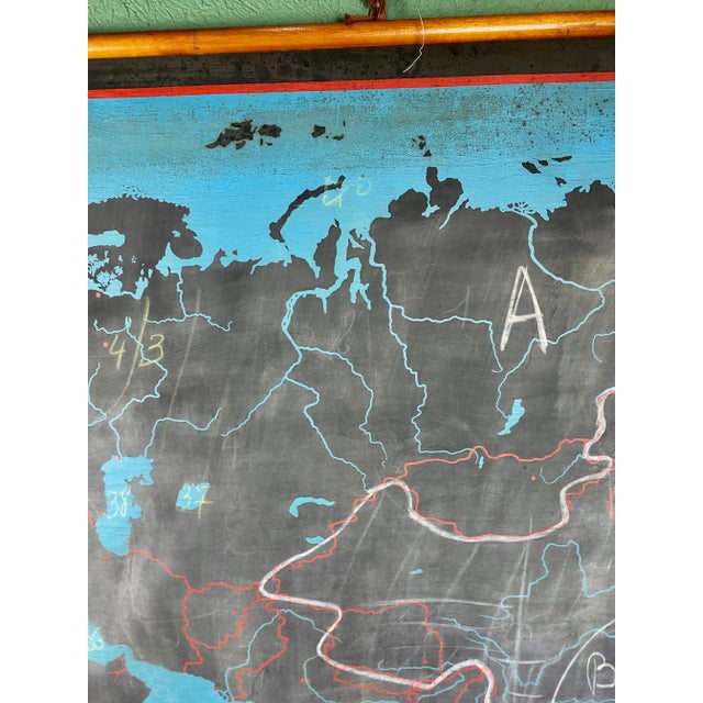 Beech Asia Map, 1940s For Sale - Image 4 of 13