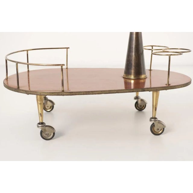 Mid-Century Italian Bar Cart, 1950s For Sale - Image 11 of 12