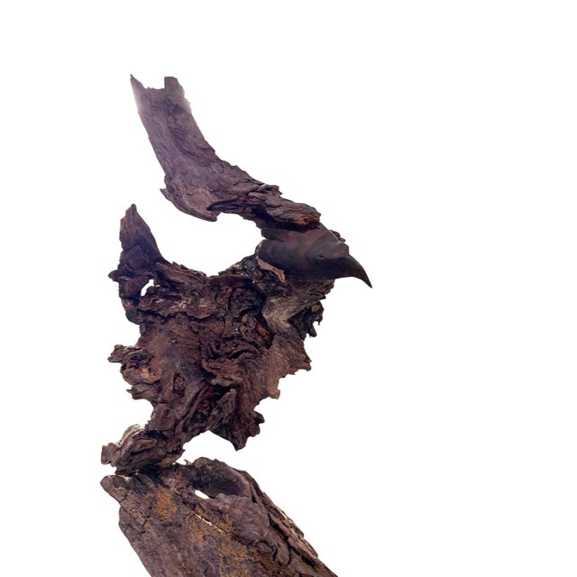 Late 20th Century Signed Lubomir Tomaszewski Monumental Wood and Copper Bird Sculpture, 45 Inches For Sale - Image 10 of 15