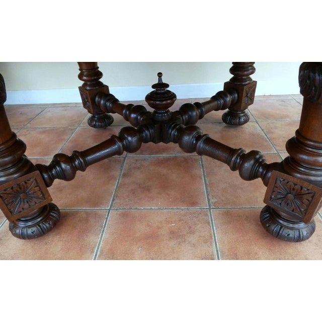 Antique Large Oak Library Table from Gillows of Lancaster, 1830 For Sale - Image 13 of 18
