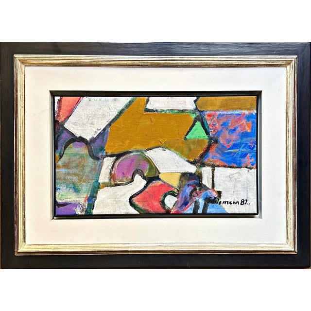 Friedrich Schiemann, Abstract Composition, 1982, Oil on Canvas, Framed For Sale - Image 7 of 7