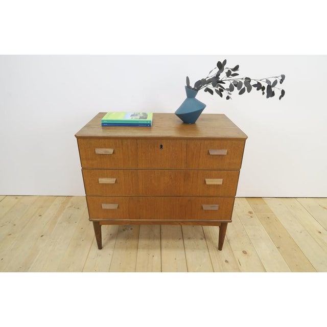 Three-drawer teak chest of drawers, Denmark 1960