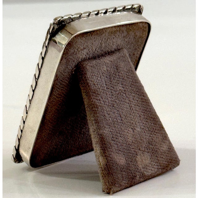 Gucci Sterling Chainlink Picture Frame, Circa 1980 For Sale In West Palm - Image 6 of 8