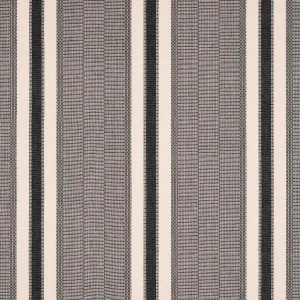 Schumacher Ipala Hand Woven Stripe Fabric in Pitch