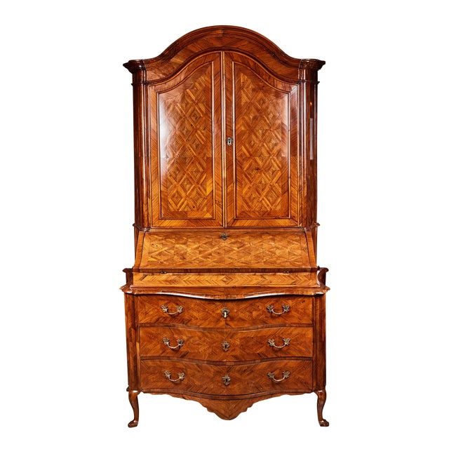 18th Century, Veneered and Inlaid Secretary For Sale