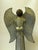Large 21" Brutalist Folk Art Angel Candle Holder Lantern - Hand-Hammered Steel Drum For Sale In Boston - Image 6 of 15