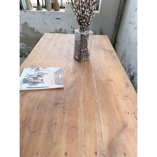 Farmhouse Table with Tapered Cherrywood Legs, 1950s For Sale - Image 18 of 18