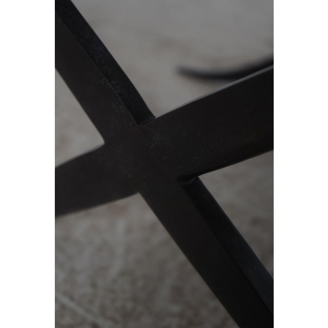 Theodore Alexander Pair of Iron Base Ottomans For Sale - Image 9 of 13