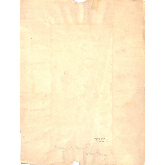 Traditional Mid 20th Century Richard De Menocal Vogue Watercolour of Turban Clad Theatrical Lady For Sale - Image 3 of 3