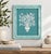 Contemporary floral painting with a primitive-inspired, naïve quality, featuring a simplified white botanical arrangement...