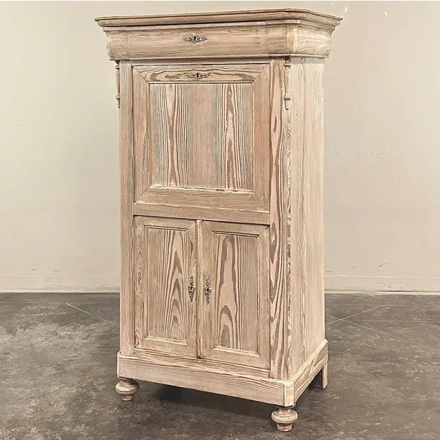 19th Century French Louis Philippe Period Stripped Pine Secretary For Sale - Image 4 of 18