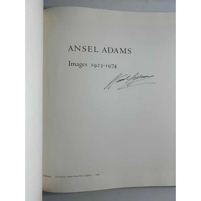Contemporary Late 20th Century Vintage Oversize Collector's Book, Ansel Adams Images 1923-1974, Signed 1st Edition For Sale - Image 3 of 17