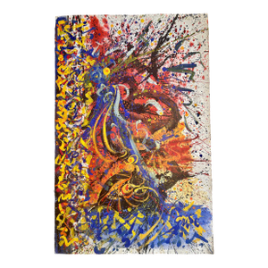 Hendrik Grise Large Abstract Expressionist Mixed Media Painting