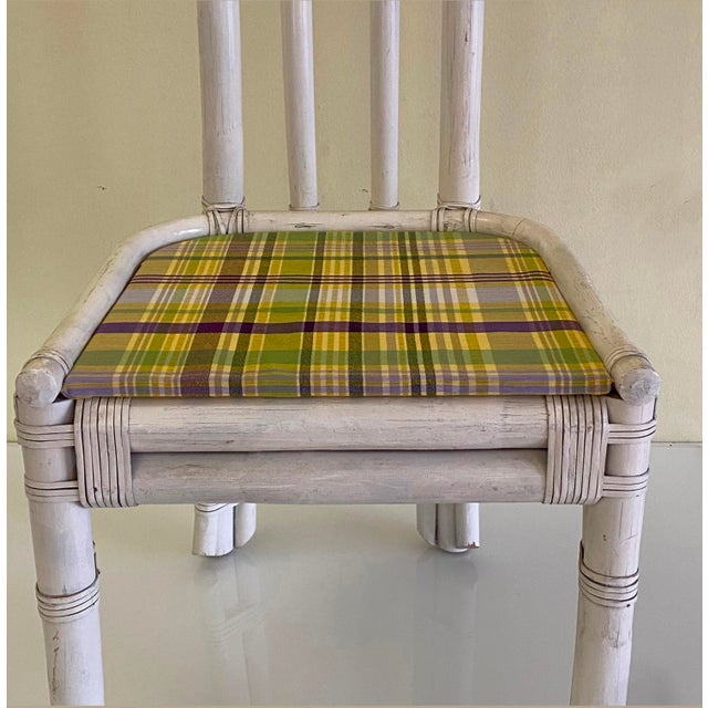 Italian White Bamboo Chairs, 1970s, Set of 6 For Sale - Image 11 of 18