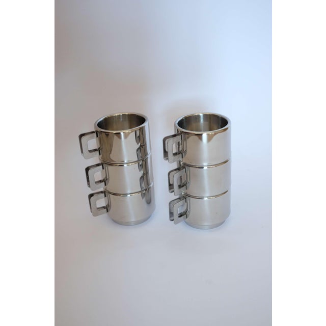 Silver Vintage Casalinghi Espresso Cups from Italy, 1970s, Set of 6 For Sale - Image 8 of 8