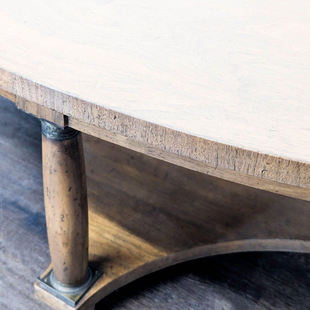 Brown Vintage Coffee Table With Shelf For Sale - Image 8 of 10
