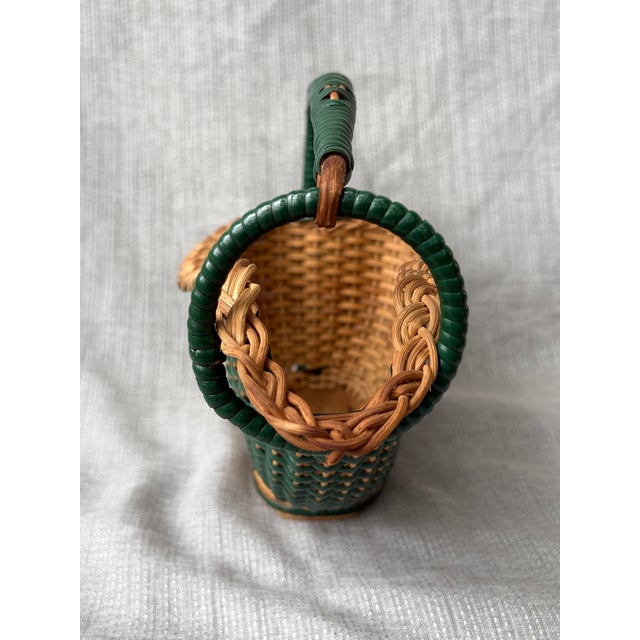 Vintage French Wicker Wine Bottle Holder For Sale In New York - Image 6 of 14