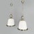 Mid-Century Italian Modern Hanging Lights in Opaline Glass and Metal, 1960s, Set of 2 For Sale - Image 3 of 16