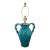 Contemporary Coastal Tuscan Style Glazed Handled Pottery Urn Lamp For Sale