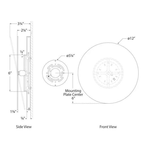 Modern AERIN for Visual Comfort Signature Gabriela Round Wall Washer in Matte White For Sale - Image 3 of 3