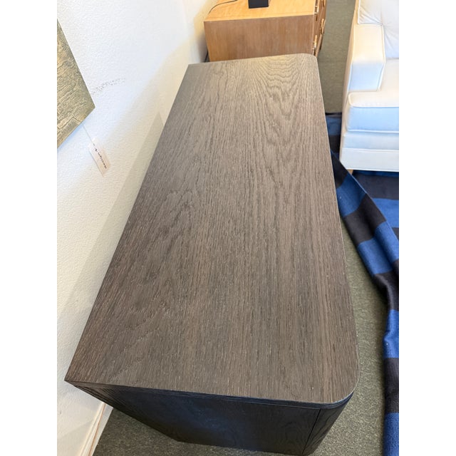 Restoration Hardware Breton Double-Door Sideboard, Black Oak With Bronze For Sale - Image 11 of 12