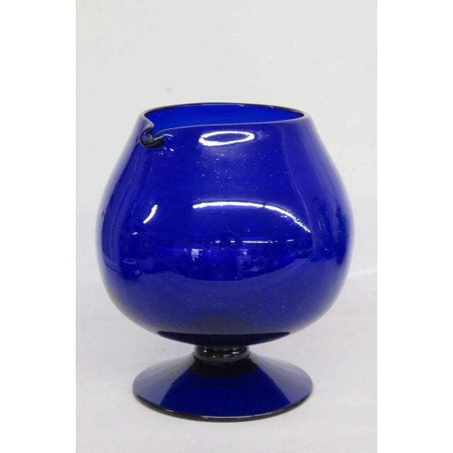Cobalt Blue Glass Footed Brandy Snifter With Pourer Spout Chairish
