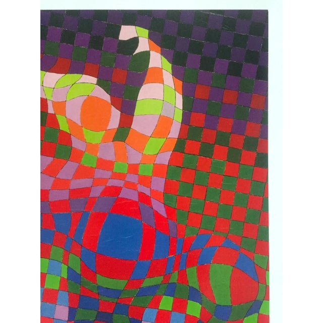 Victor Vasarely Op Art Modernist Offset Lithograph Print " Harlequin " 1936 For Sale In Kansas City - Image 6 of 13