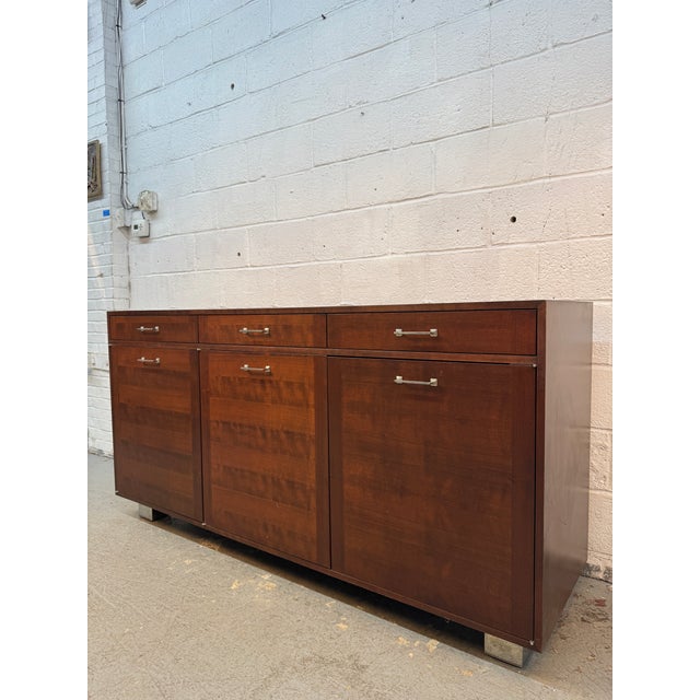 Modern Vintage Modern Walnut Office Credenza For Sale - Image 3 of 17