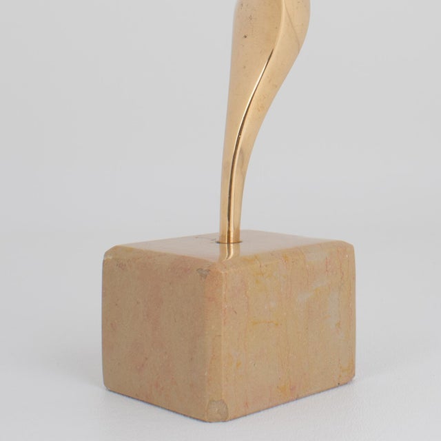 Contemporary Roland Masson Abstract Organic Bronze Sculpture on Marble Base, circa 1990 For Sale - Image 3 of 13