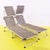 Folding Sun Loungers in Aluminum and Perforated Fabric, Set of 2 For Sale - Image 10 of 10