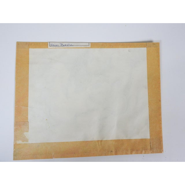 Mid 20th Century Abstract Pencil Drawing by Naomi Boretz For Sale - Image 4 of 4