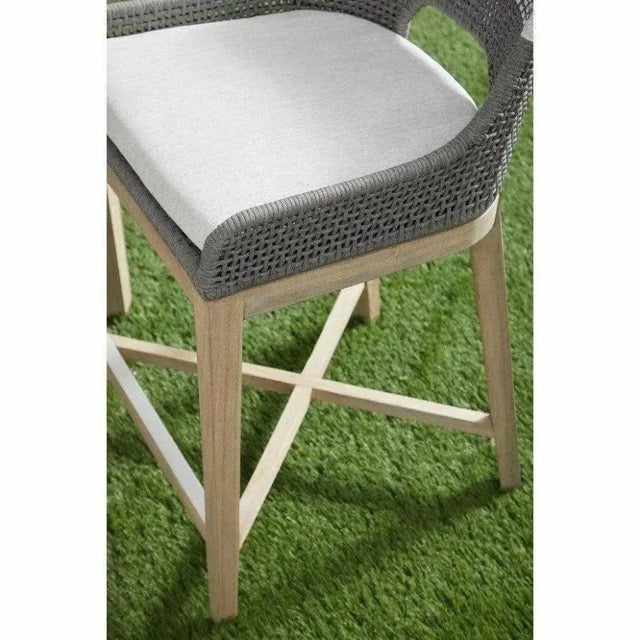 Tapestry Olefin Fabric Outdoor Counter Stool by Essentials for Living For Sale In Washington DC - Image 6 of 6