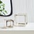 What is better than a simple three dimensional cast aluminum rendition of a square? A set of two. These cubist sculptures...