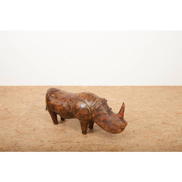Animal Rhino Ottoman in Leather by Dimitri Omersa for Omersa, 1963 For Sale - Image 3 of 13