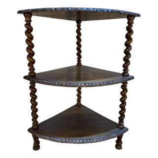 Small Corner Shelf in Walnut For Sale