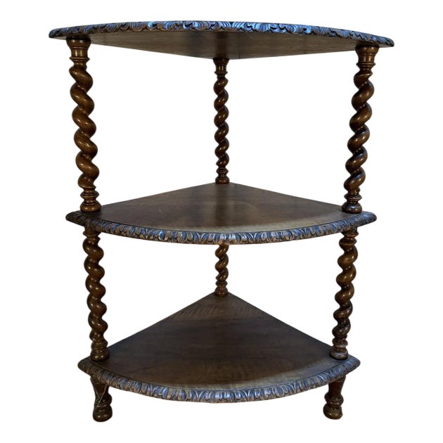 Small Corner Shelf in Walnut For Sale