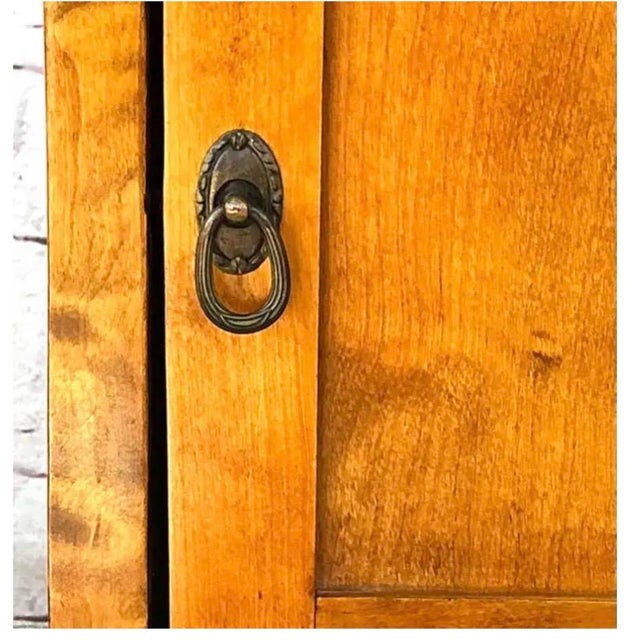 French Provincial Nightstands, Wood With Cabriole Legs, a Pair For Sale - Image 11 of 13