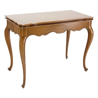 French Provincial Flip Top Console Dining Table w/ Three Leaves Extensions MINT! For Sale