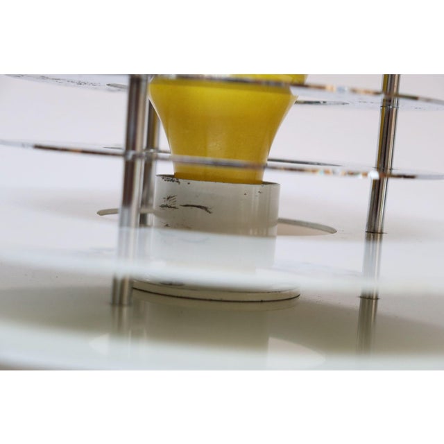 Vintage Italian Oblique Asymmetrical "Disk" Table Lamp in Chrome and Metal For Sale - Image 12 of 12