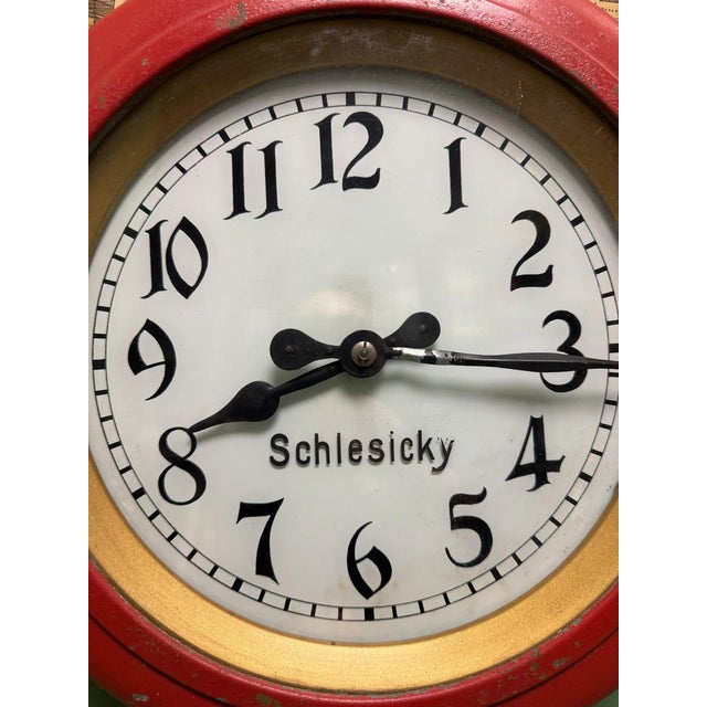 Shop Clock by CTW for F. Schlesicky, 1900s For Sale - Image 10 of 11