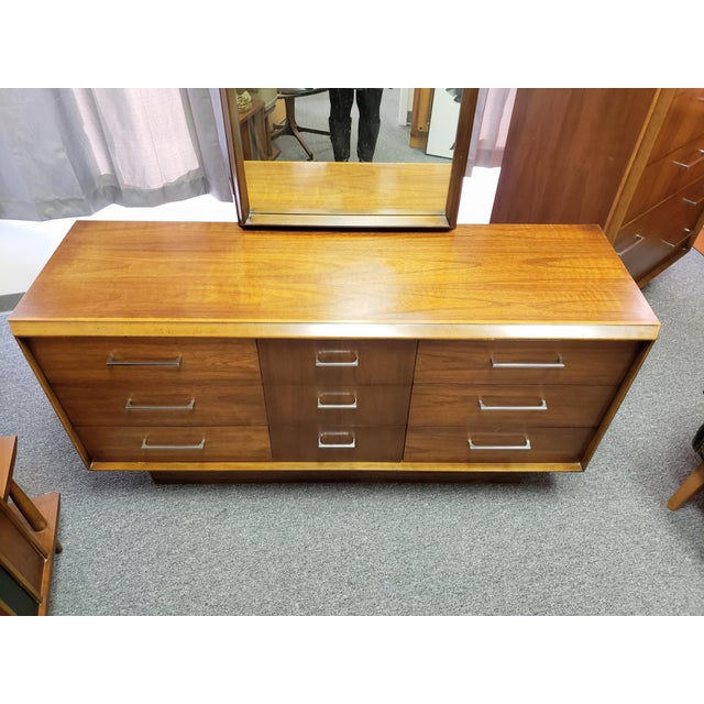 MidCentury Vintage Lane 6 Drawer Lowboy Dresser With Mirror Chairish