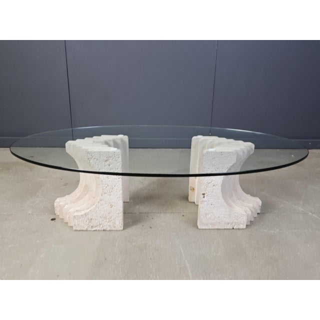 Vintage Travertine Coffee Table, Italy, 1970s For Sale - Image 11 of 13