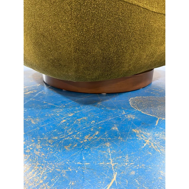 Modern Cloud Swivel Chair Sage Green For Sale In Atlanta - Image 6 of 7