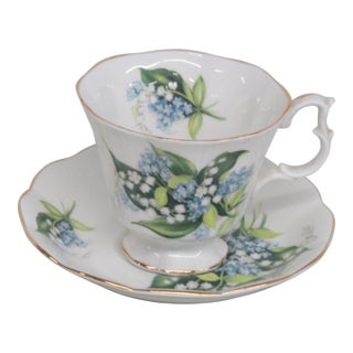 Royal Albert Lily of the Valley Bone China Flowers Tea Cup and Saucer Set 4649b For Sale